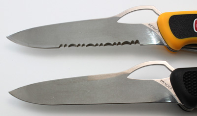 One Handed Opening Plain vs. Serrated Edge Comparison