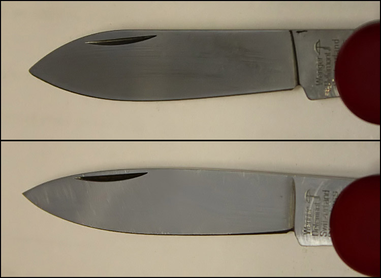 Later (top) and Earlier (bottom) 85mm Blades