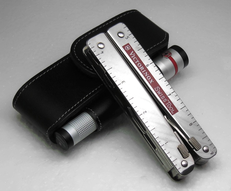 SwissTool with Pouch and Flashlight