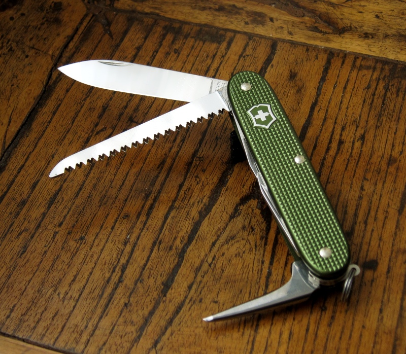 Victorinox Farmer, Olive green from 2013 special run, numbered and dated.
