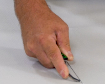 Weld seam testing tool usage